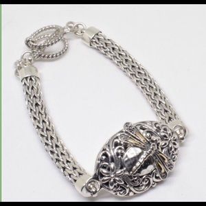 Sterling Silver Dragonfly Design Bracelet